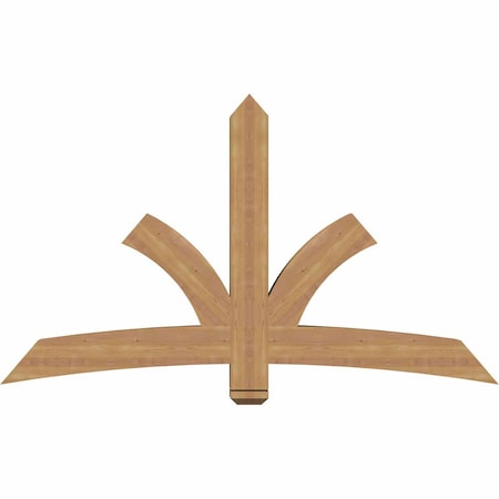 Ekena Millwork Davenport Timber Gable Bracket, Western Red Cedar, 72"W x 42"H x 5 1/2"D x 5 1/2"F, 14/12 Pitch GBW072X42X0606DAV00SWR